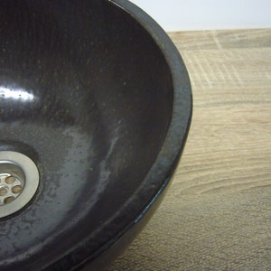 Hand washbasin in bronze-brown glaze, handmade ceramic, 27 x 12.5 cm image 6