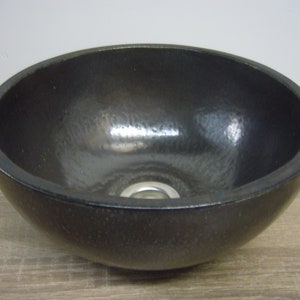 Hand washbasin in bronze-brown glaze, handmade ceramic, 27 x 12.5 cm image 8