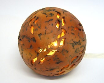 Light ball, terracotta, patinated