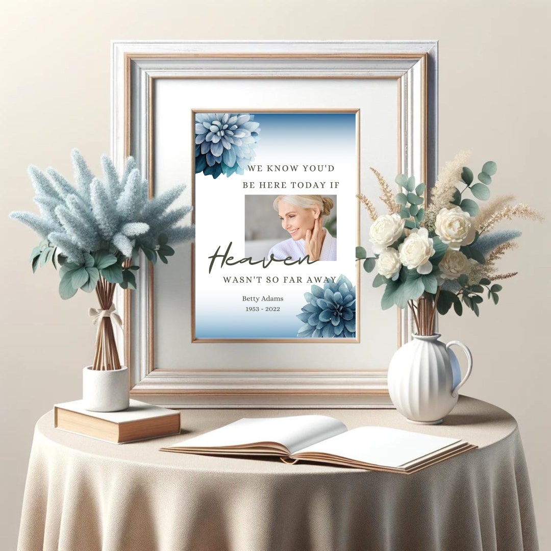 Printable Memorial Table Sign for Wedding Personalized Photo, We Know You Would Be Here Today If ...
