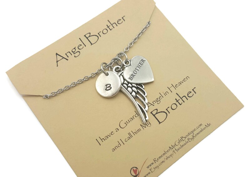 Memorial Jewelry Brother Personalized Memorial Necklace Memorial Gift Brother Sympathy Gift Idea for Loss of Brother Loss of Brother