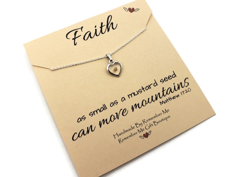 Sterling Silver Mustard Seed Necklace Scripture Jewelry - Etsy
