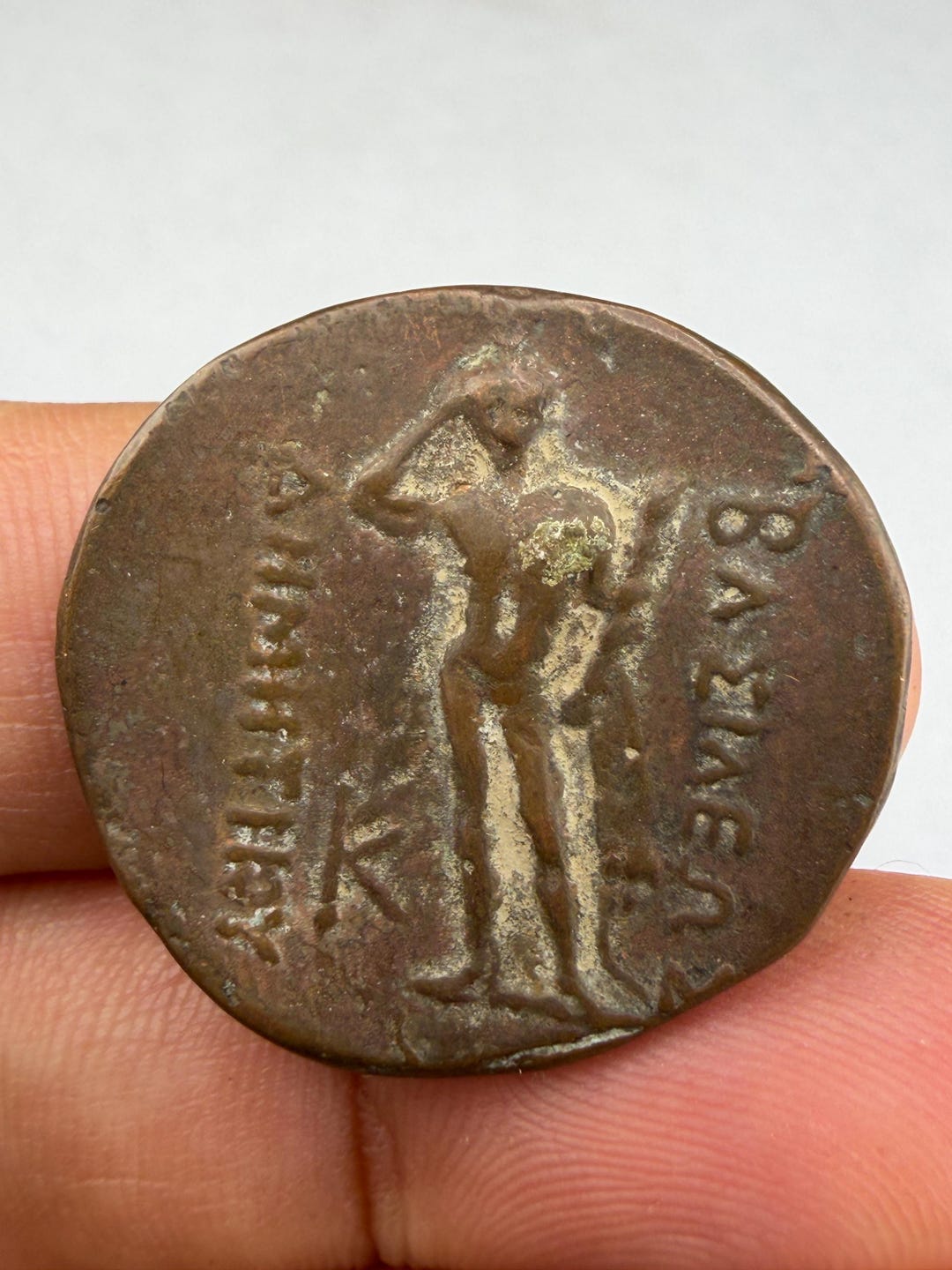 ancient-greek-bronze-coin-helmeted-athena-standing-figure