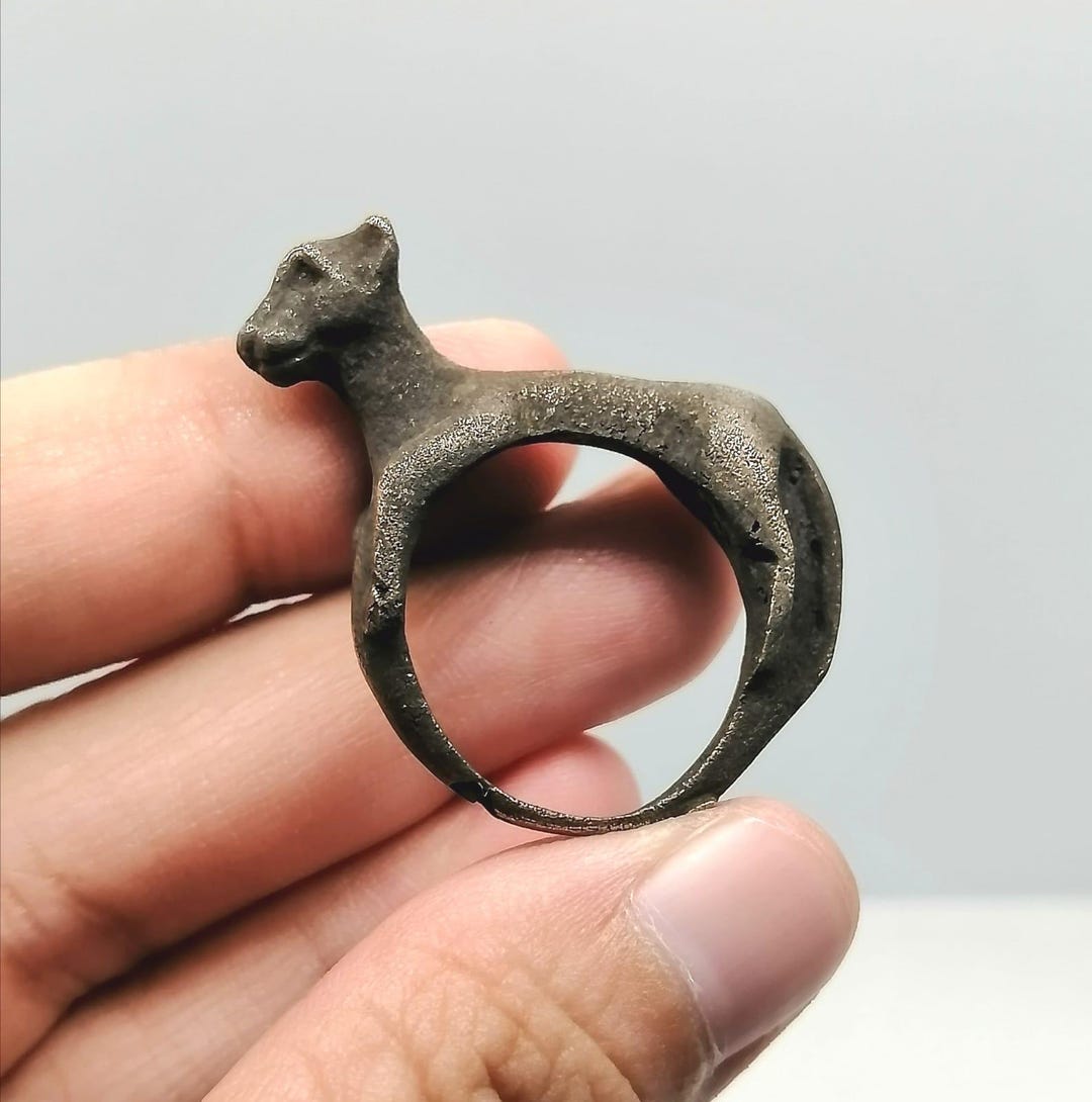 Roman Beautiful Rare Animal Ring, Old Tribal Bronze Ring, Unique Horse ...