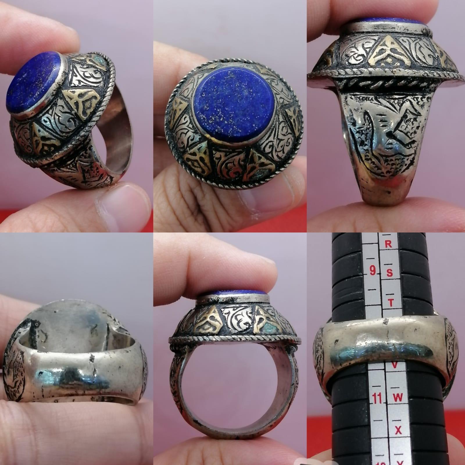 アフガニスタン ラピスラズリ ヴィンテージシルバーリング 天然アフガニスタンラピスラズリ石シルバーヴィンテージリング - Etsy 日本