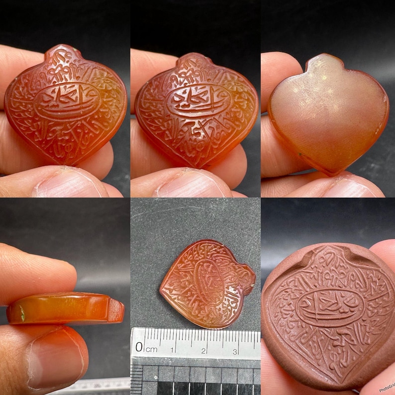 Antique Islamic Heart-shaped Islamic Carnelian Seal – Arabic ...