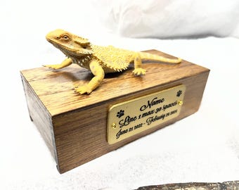 Bearded Dragon Urn Custom Engraved For Ashes Lizard Pet Reptile