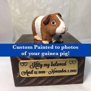 Custom Engraved Guinea Pig Urn Custom HandPainted To Your Photos