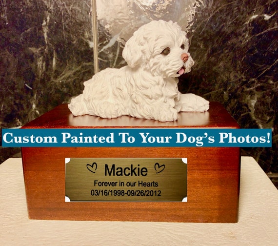 maltese dog urns