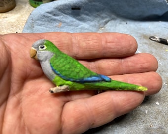 Figura de pájaro en miniatura personalizada para cualquier tipo de ave mascota, personalizada a partir de tu foto.