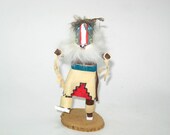 Hopi Pueblo Indian quot Badger quot Kachina Signed TC- Vintage Carved Painted Katsina Doll