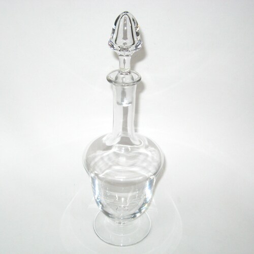 St Louis Crystal Signed shops Cordial Decanter Uncut w/ Controlled Bubble Acorn Stopper - Tommy / Thistle / Apollo Shape