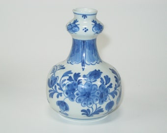 De Porceleyne Fles Royal Delft Gourd Shape Handpainted Blue 3+" Cabinet Vase Vintage 1965 Model VIII 49