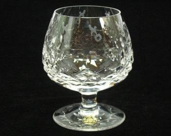 Copa de brandy de cristal Rogaska GALLIA: tallo en tono MINT con ETIQUETA. Fabricada a mano en Yugoslavia