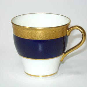 ヴィンテージミントン Vintage Minton Cup and Saucer 1912-1950 Mark Pale Blue Gold