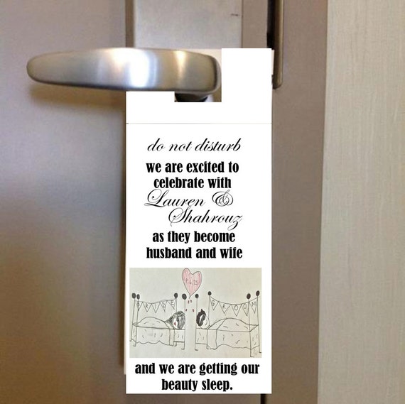 Items similar to Personalized Rehearsal Dinner Favor Door Hangers on Etsy