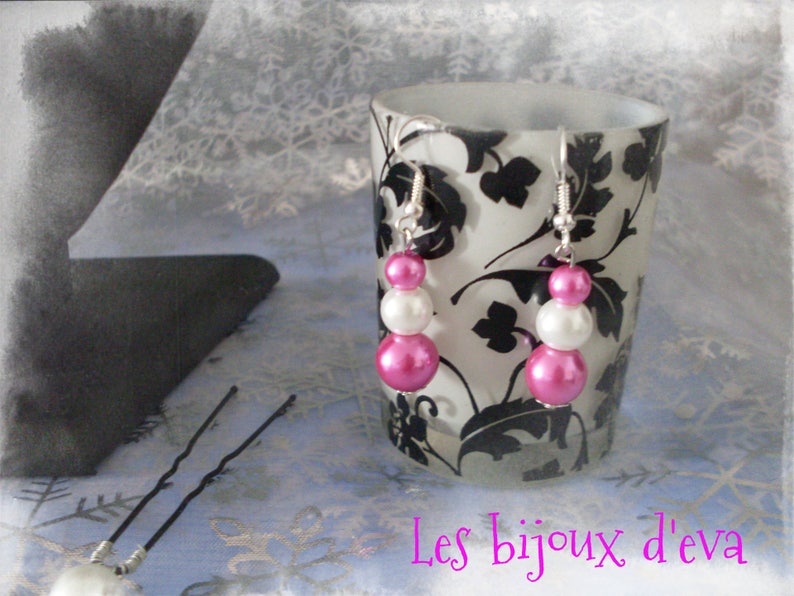 White Fuchsia Silk Flower Adornment