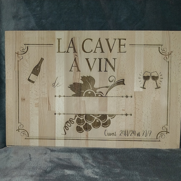 Pancarte pour Cave à vin ou autres (personnalisable)