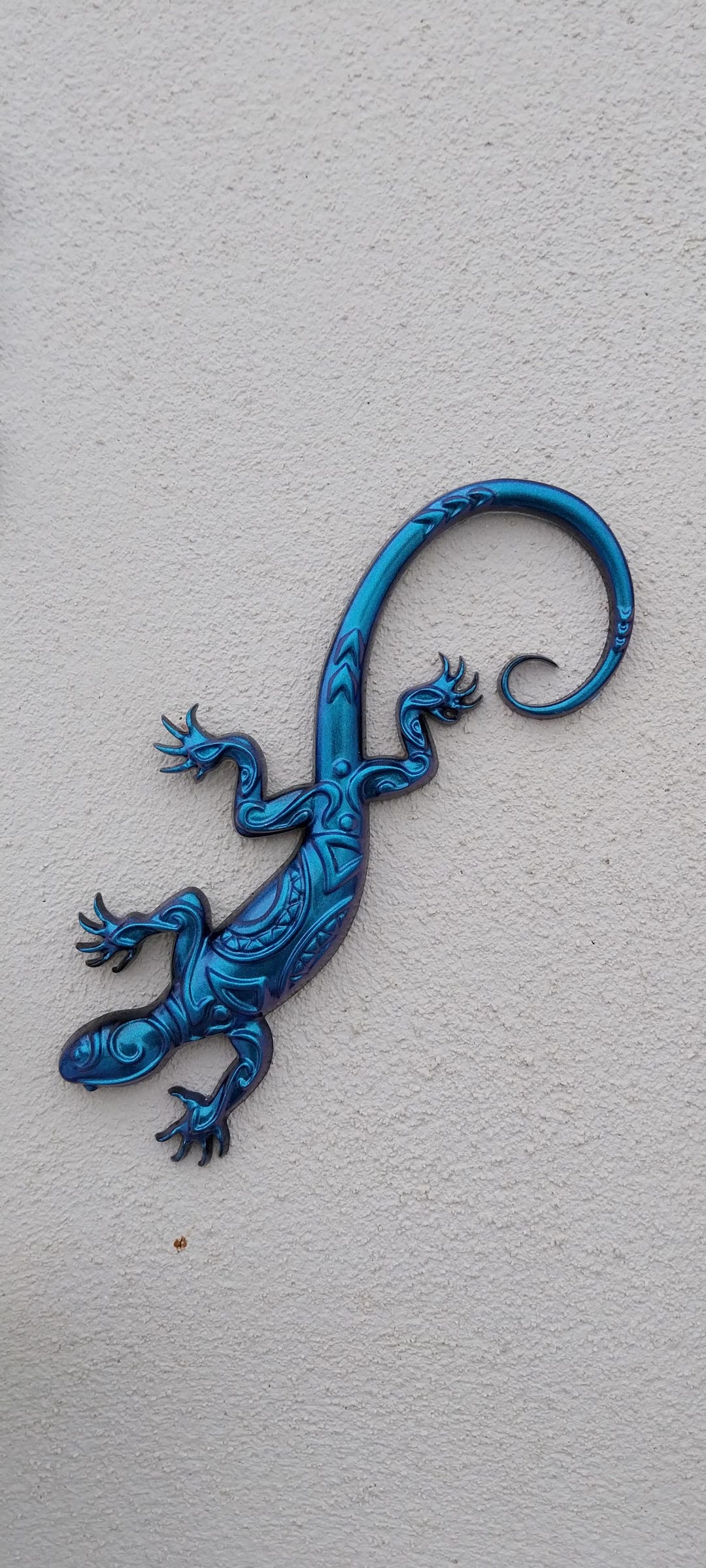 Décoration Murale Ou De Jardin - Lézard/Gecko En Fonte - Style Salamandre