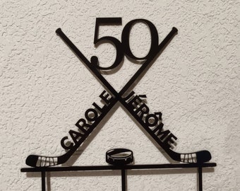 Cake topper hockey