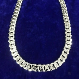 26&quot; 350g Men&#39;s Heavy Biker Cuban Chain Link Solid Sterling Silver 925 15mm Necklace