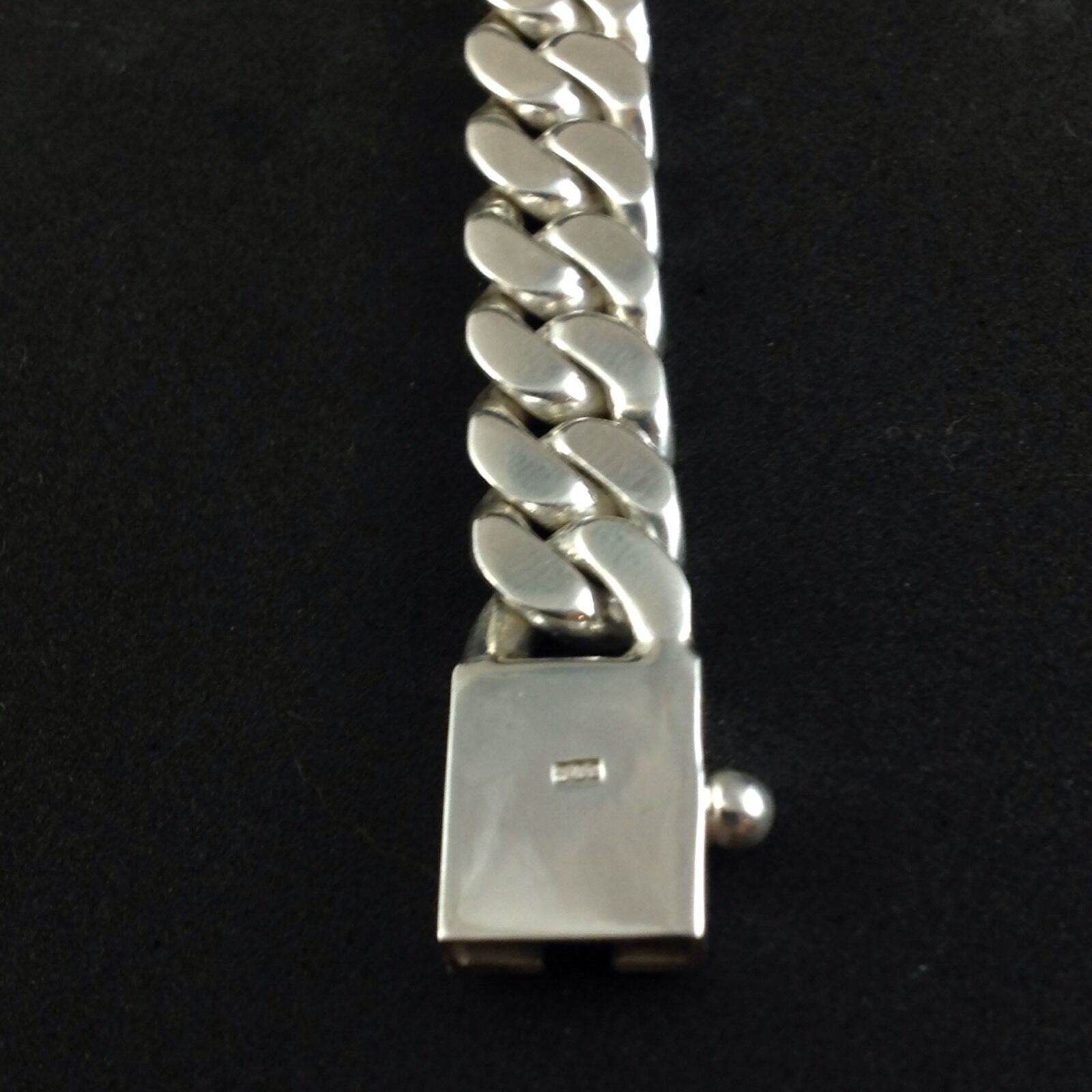 8.5 " 104g UOMO Pesante Motociclista Cubano Cordolo Catena - Foto 5