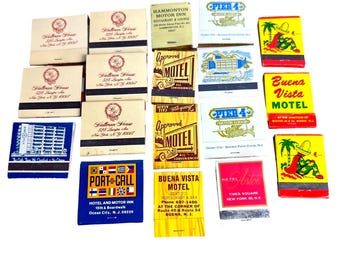 Vintage New York New Jersey Hotels Matchbook Lot Advertising NYC NJ Ephemera