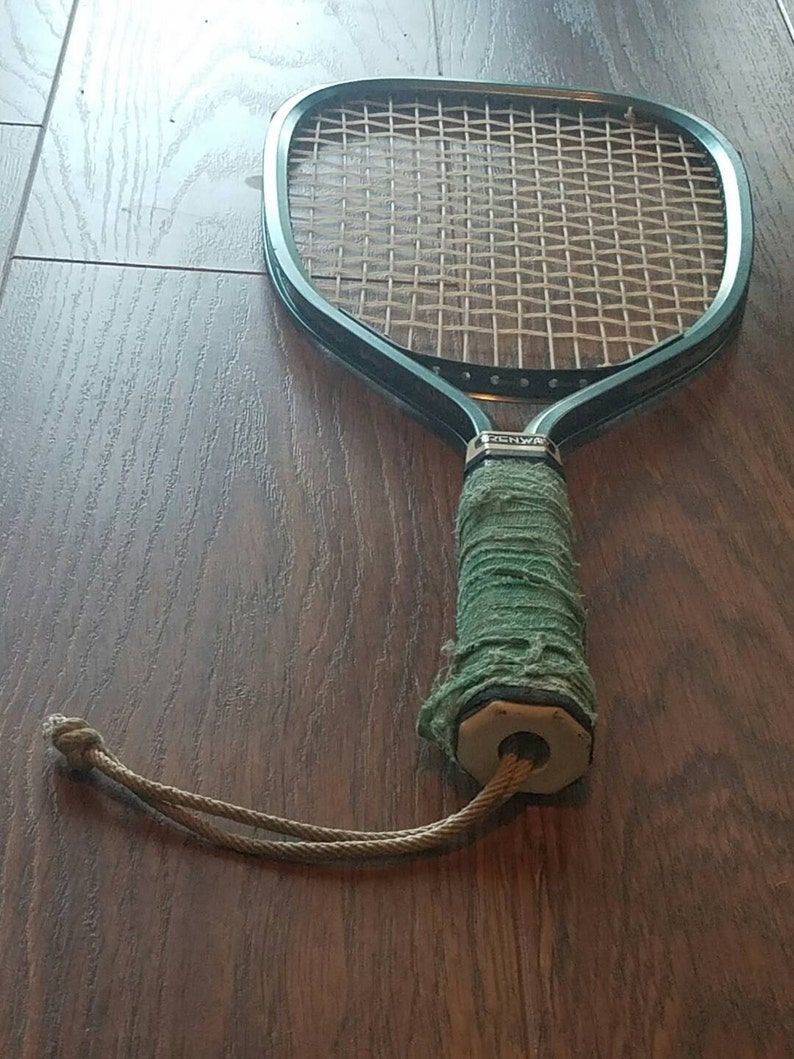 Vintage Racquetball Racquet Green Racquet 1980s Trenway Brand Made in San Diego Metallic Green Marked COBRA Tennis Racket