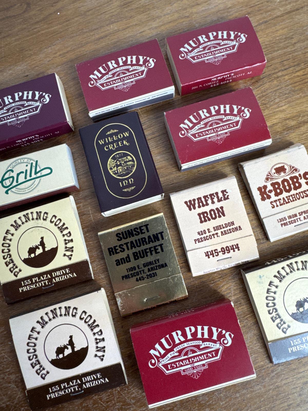 Vintage Prescott Arizona AZ Matchbook Lot All UNSTRUCK and full
