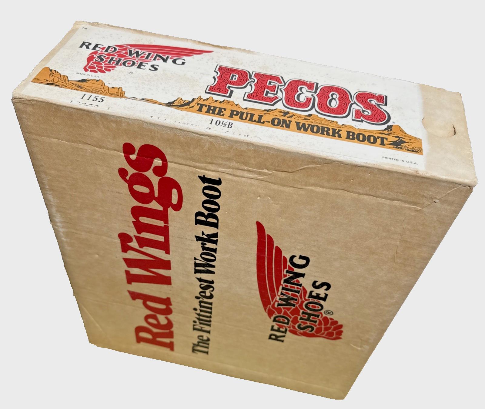 Red Wing Shoes Box - Brown and Red Vintage Red Wings TAN Shoes Lace Oxford Work Men Size 9.5  main image 2