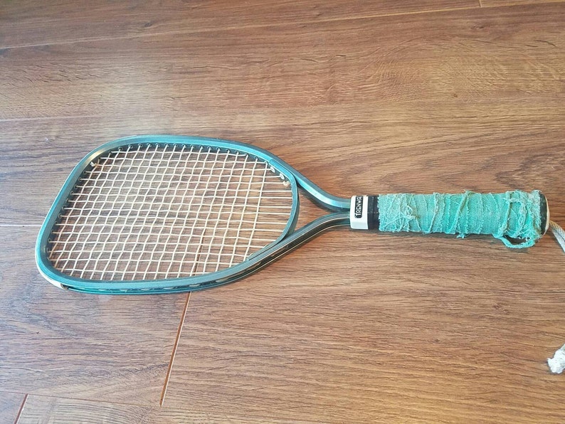 Vintage Racquetball Racquet Green Racquet 1980s Trenway Brand Made in San Diego Metallic Green Marked COBRA Tennis Racket