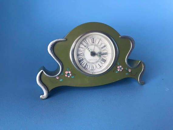 Antique Desk Clock Vintage Westclox 1960s Desk Clock Etsy