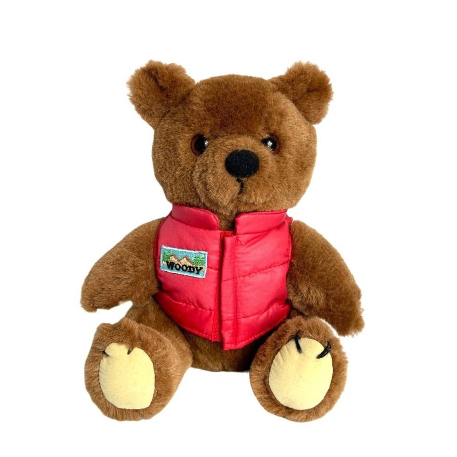 Vintage Plush Bear Dakin Stuffed Animal 1986 Korea Red Puffer Vest Small Bear Etsy UK