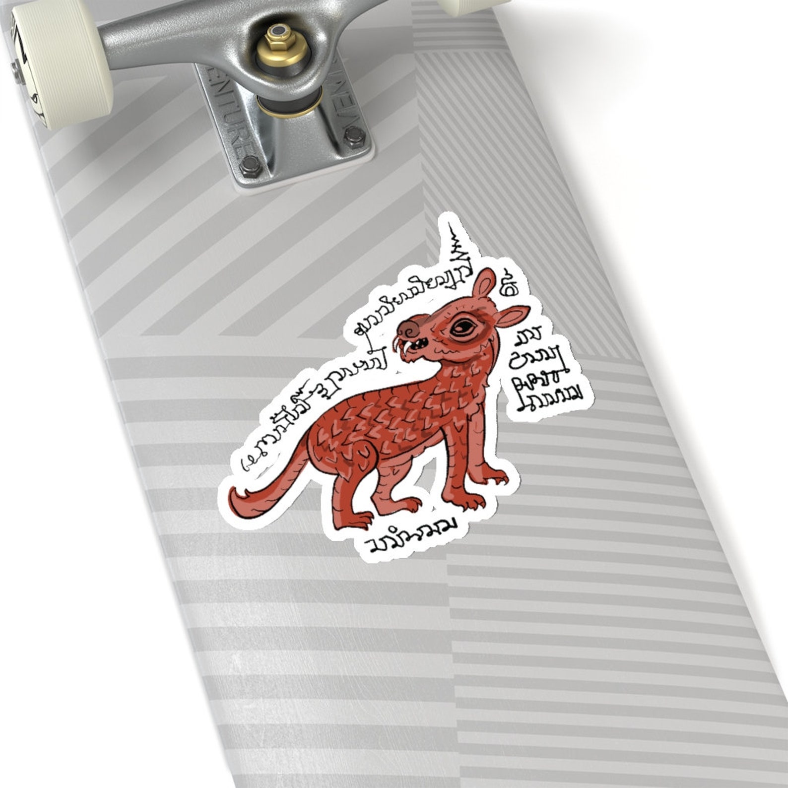 Thai Tattoo Design wolf With Sak Yant Good Luck - Etsy