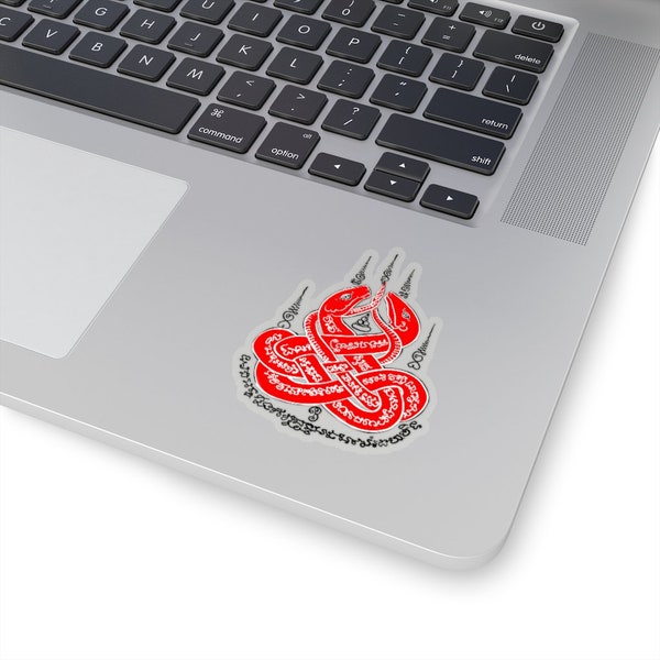 Thai Tattoo Design ''Holy Lucky Magic Spell Red Snakes" New Retro Funny Kiss-Cut Sticker Perfect Gift or Present for Friends