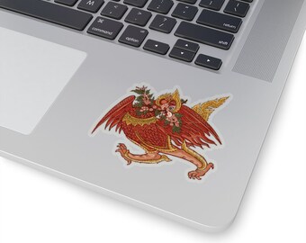 Thai Tattoo Design &#39;&#39;Holy Eagle Sak Yant&quot; New Retro Funny Kiss-Cut Sticker Perfect Gift or Present for Friends