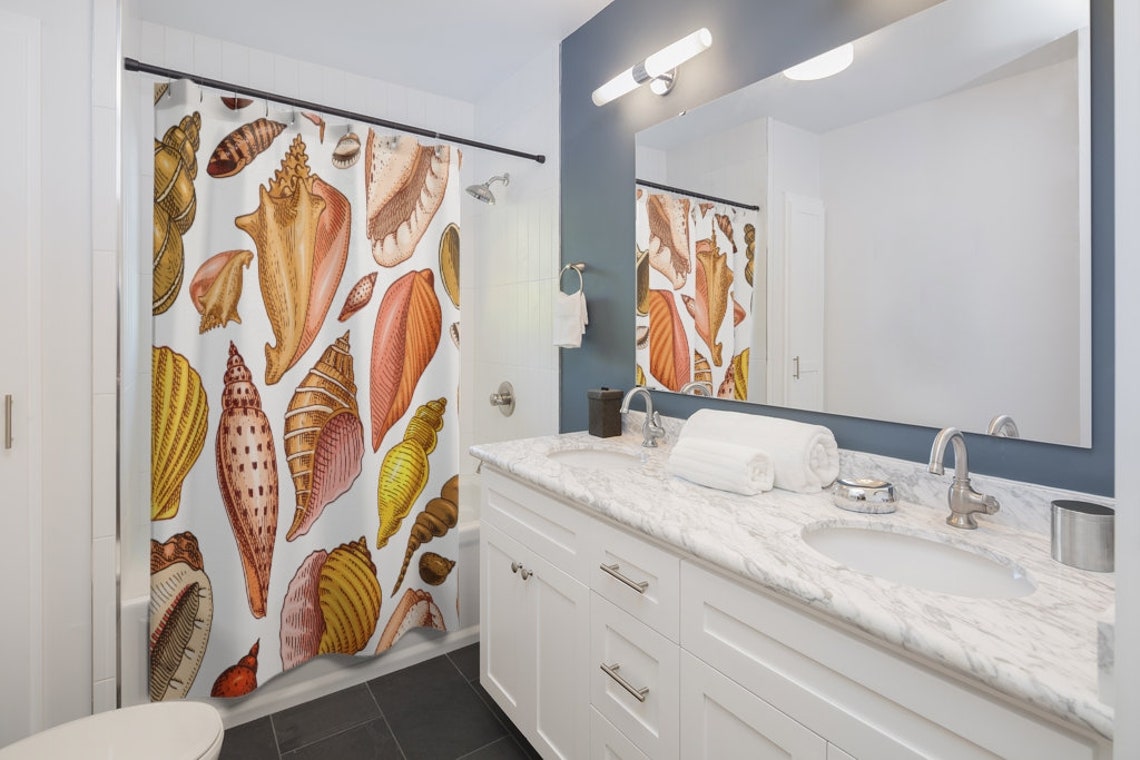 Thai Tattoo Design Shower Curtain 'shellfish in the - Etsy