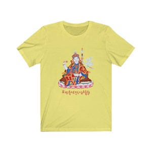 Thai Tattoo Design T-Shirt 'Lotus-Born Guru Rinpoche' New Retro Unisex Tee Perfect gift or present for friends