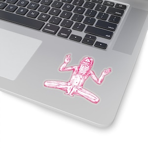 Thai Tattoo Design "Holy Yogi Saint" Neue Retro Lustige Kiss-Cut Sticker Perfektes Geschenk oder Geschenk für Freunde