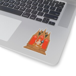 Conception de tatouage thaïlandais ''Buddha in Palace'' Nouvel autocollant rétro drôle Kiss-Cut Cadeau ou cadeau parfait pour les amis