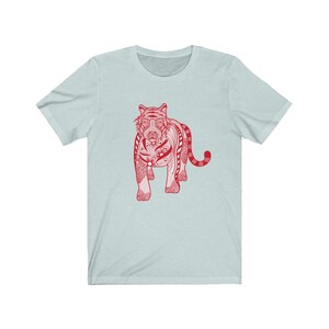 Thai Tattoo Design T-Shirt &#39;Siam White Tiger&#39; New Retro Unisex Funny Tee Perfect gift or present for friends