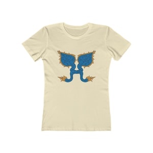 Camiseta con diseño de tatuaje tailandés &#39;Sak Yant Lucky Magic Spell Leaves&#39; Nueva camiseta retro para mujer Regalo perfecto o regalo para amigos