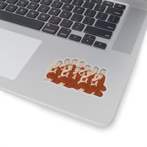 Thai Tattoo Design &#39;&#39;Thai Monks Praying&quot; New Retro Funny Kiss-Cut Sticker Perfect Gift or Present for Friends