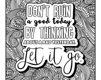 Download Quotes Coloring Book Etsy