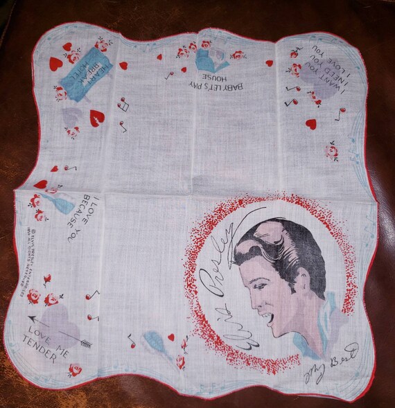 Vintage Elvis hankie handkerchief 1956 Elvis Presl