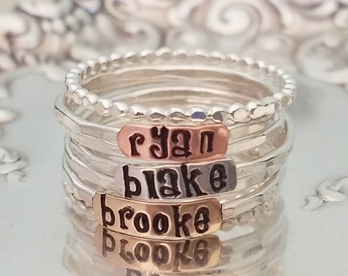 3mm-sterling-silver-stackable-name-rings-lowercase-font-mother's-ring ...