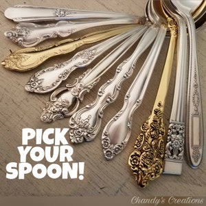 Custom-Tea-Coffee-Peanut-Butter-Spoon-Stamped-Personalized-Engraved-Party-Vintage-Silverware-Server-Teaspoon-Tablespoon-Dessert-Silver-Gold