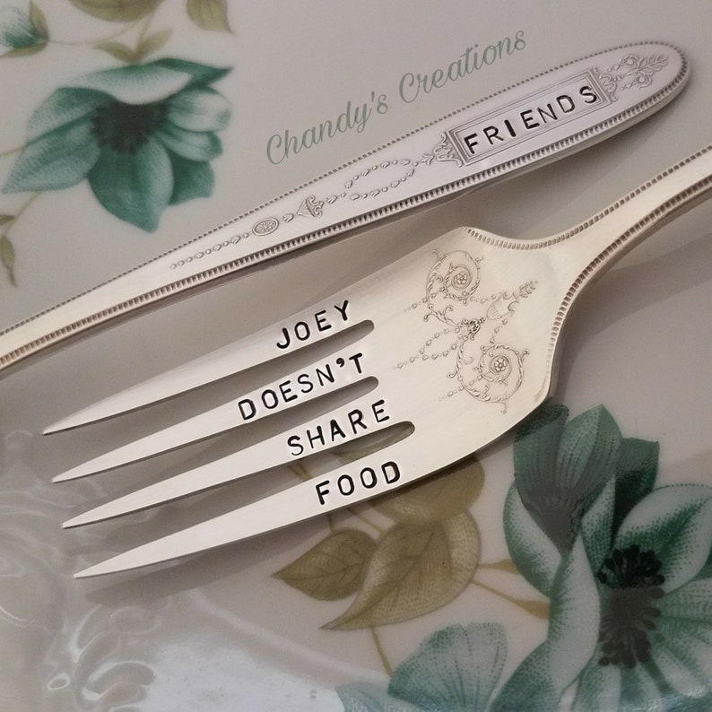 Customforkspoonknifefriendstvshowquotesstampedfunnyg Etsy