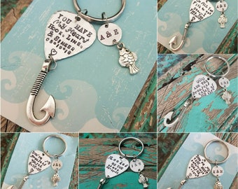 I Pick You-Keychain-Hook-Line-Sinker-Husband-Fish-Fishing-Fisherman-Gift-Lure-Father's Day-Dad-Boyfriend-Stamped-Engraved-Uncle-Best Catch
