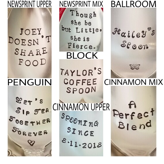 Custom Peanut Butter Jelly Spoon Stamped Personalize Gift Engr Etsy